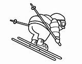 Sciatore Esperto Esquiador Experimentado Colorir Experiente Experimentat Sciatrice Acolore Dibuix Occhiali Esqui Dibuixos Stampare sketch template