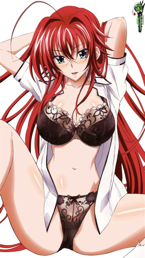 highschool dxd rias gremory hyper sexy undresing render ors anime renders