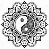 Yang Mandala Yin Coloring Pages Designs Drawing Mandalas Printable Sheet Tattoo Oriental Para Pattern Circular Style Colorir Book Sheets Symbol sketch template