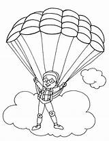 Parachute Coloring Pages Parachuting Skydiving Paratrooper Printable Color Kids Drawings Colorings Popular Getcolorings 03kb 792px sketch template