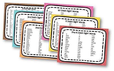 grade dolch sight words assessment sight word lists playdough  plato illustration audrea