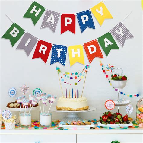happy birthday banner party colors shopdecomod