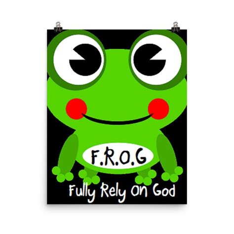fully rely  god frog photo paper poster cute frogs frog photo paper