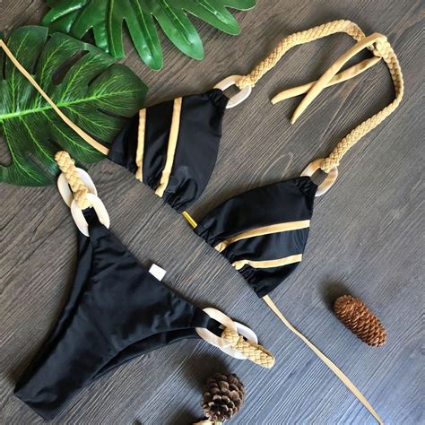 Buy 2021 Summer Sexy Beach Wear High Waist Slings Bikini Womans Color