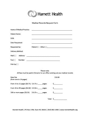 sample request  medical records  document template