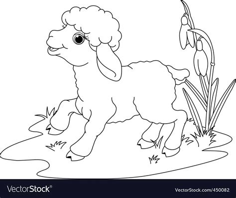 easter lamb   meadow coloring page    preview