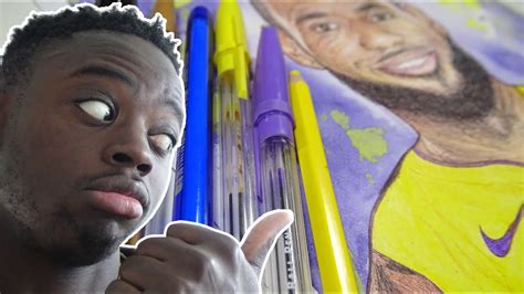 Lebron James Drawing Los Angeles Lakers Youtube