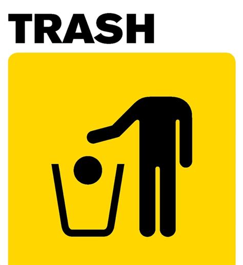 trash sign clipart best