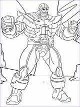 Kleurplaat Thanos sketch template