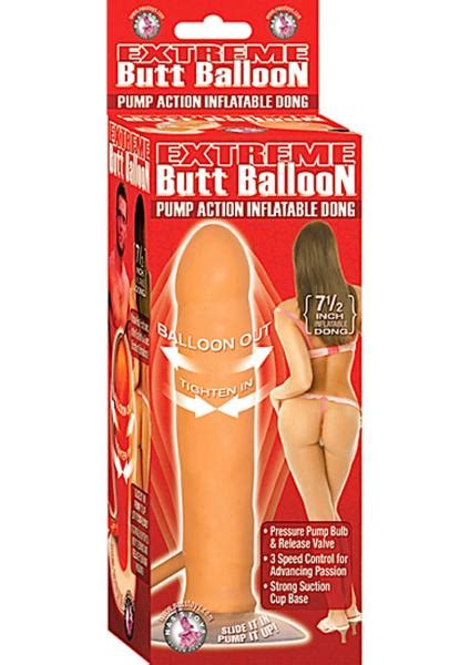 Extreme Butt Balloon Pump Action Inflatable Dong With Suction Cup