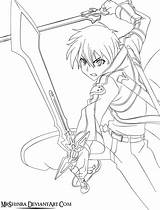 Kirito Sword Online Coloring Pages Drawing Lineart Color Asuna Getdrawings Getcolorings Printable Limited Line Popular Deviantart sketch template
