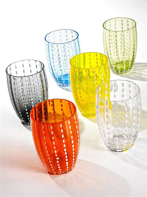 perle coloured glassware zafferano