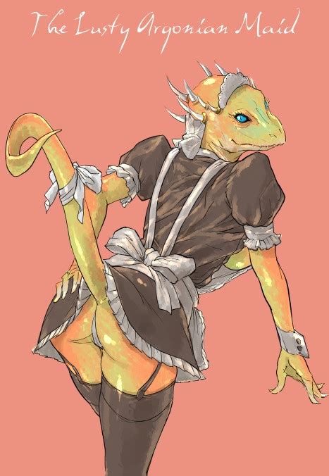 rule 34 argonian ass ass grab blue eyes female lifts her tail looking back lusty argonian maid