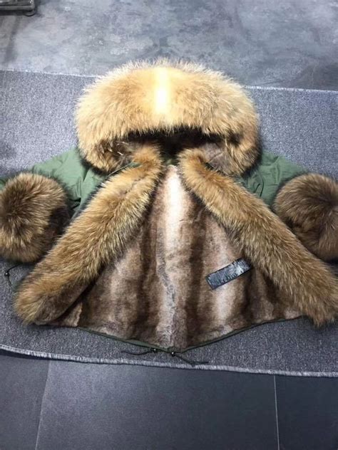 buy wholesale cheap warm real raccoon fur overcoat fashion