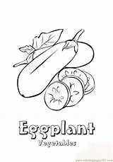 Coloring Eggplant Pages Vegetables Vegetable Coloringpages101 Printable Natural Kids Online Books Color sketch template