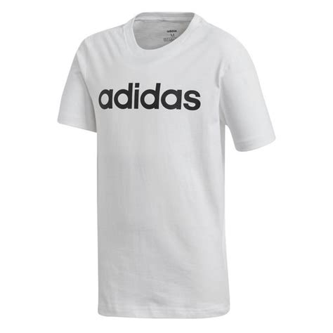 adidas  shirt essential linear logo witzwart kinderen wwwunisportstorenl