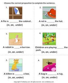 image result  preposition worksheets    preposition
