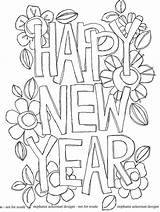 Coloring Pages Year Happy Years Eve Adult Color Sheets Colouring Colors Activities Doodle 2021 Choose Board Popular sketch template