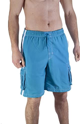 Mens Long Swim Trunk With Cargo Pockets