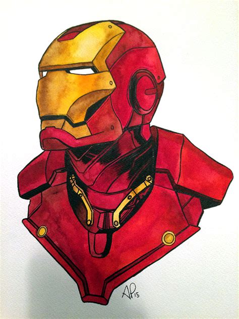 iron man watercolor on risd portfolios