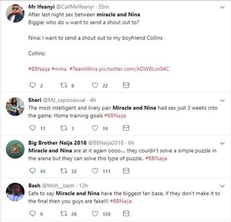 Nigerians React To Miracle And Nina S Sex Scene On Big