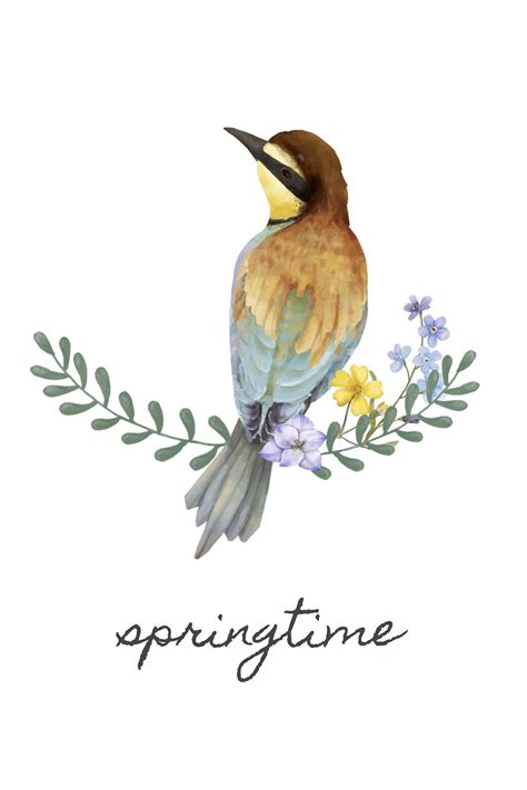 springtime bird printables art prints quotes  printable art
