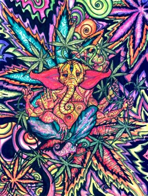 trippy psychedelic  marijuana plants  pinterest
