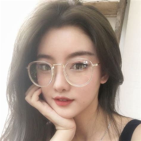 k style round face korean style glasses