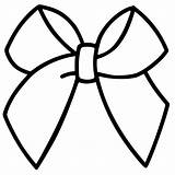 Bow Cheer Outline Drawing Bows Clipart Printable Template Hair Ribbon Coloring Clip Cliparts Pages Cheerleader Silhouette Svg Christmas Rhinestone Library sketch template