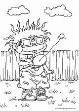 Coloring Rugrats Pages Cartoon Printable Color Sheets Kids Print Character Para Colorear Chuckie Sheet Book Colouring Characters Birthday Handcraftguide Dibujos sketch template