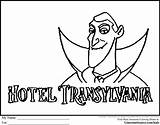 Coloring Pages Dracula Transylvania Hotel Count Kids Hotels Sandler Voiced Adam Animated Famous Movie Ginormasource sketch template