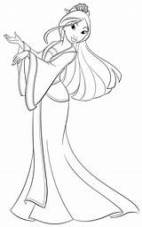 Mulan Princesse Chinoise Princesas Walt Chine Legende Brave Determinee Sauve Onlinecoloringpages sketch template