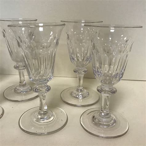 set of 6 19th century port wine glasses antique glass hemswell