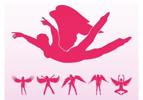 Angel Girls Silhouettes Download Free Vector Art Stock