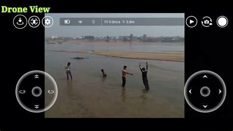 testing dji tello drone  chhat ghat swim  riverfull testdji tello