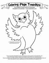 Owl Tuesday Coloring Happy Dulemba sketch template
