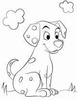 Dog Coloring Dalmatian Pages Cute Drawing Printable Puppy Color Print Animals Dogs Preschool Dot sketch template