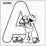 Kolorowanki Alfabet Angielski Kolorowanka Acorn Elmo Sesame Letters Druku sketch template