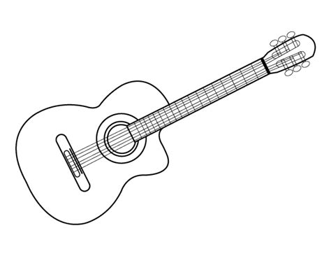 printable acoustic guitar coloring page coloring pages guitar