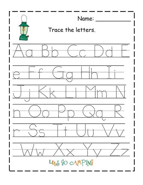 printable alphabet letters  tracing