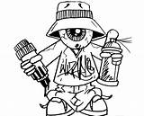 Graffiti Drawings Coloring Pages Gangster Drawing Cool Gang Gangsta Spray Wizard Stuff Easy Cartoon Clown Draw Adults Thug Characters Getdrawings sketch template
