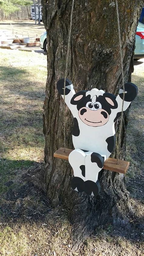 swinging barn yard cow etsy