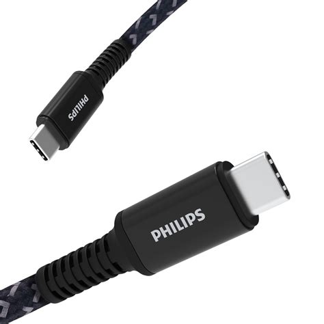 philips usb type  cable usb   usb  black nylon braided fast charging cable  ft jasco