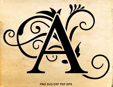 papercraft embellishments svg files  cricut monogram png monogram letters initials svg design