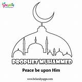 Prophet Muhammad Coloring Pages Colouring Kids Islamic Book Mohammed Belarabyapps Upon Peace Him Printables Name Muslim sketch template