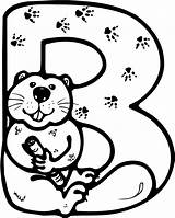 Beaver Coloring Pages Letter Colouring Clipart Beavers Drawing Color Angry Printable Outline Getdrawings Trend sketch template