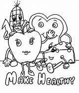 Choices Coloring Pages Good Healthy Food Make Kids Getdrawings Printable Getcolorings sketch template