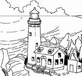 Faro Lighthouse Farol Colorir Faros Desenhos Lighthouses Natureza Nautical sketch template