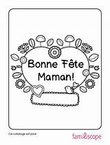 Maman Bonne Bon Coloriages Fête Fete Coeur sketch template
