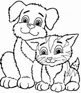 Coloring Cat Pages Kids Printable sketch template